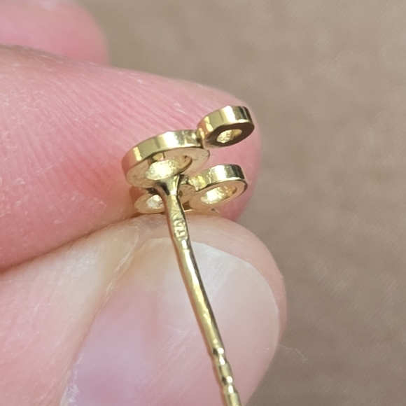 Ben Bridge 18k Gold Circle Drop Earrings - Picture 9 of 10